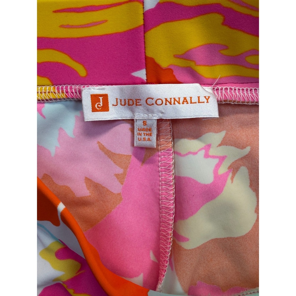 Jude Connally Pants Womens Small Pink Floral Wide Leg Crop High Rise Stretch USA - Picture 4 of 9